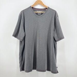 Tommy Bahama IslandZone Big & Tall Cool Tropic XXXL Gray V Neck T Shirt EUC